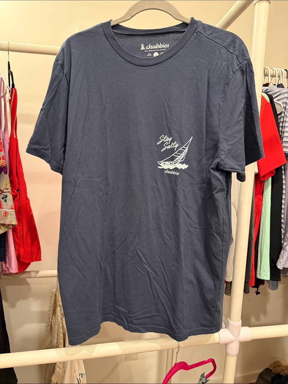 chubbies Navy Short-Sleeve 'Stay Salty' Graphic Tee
